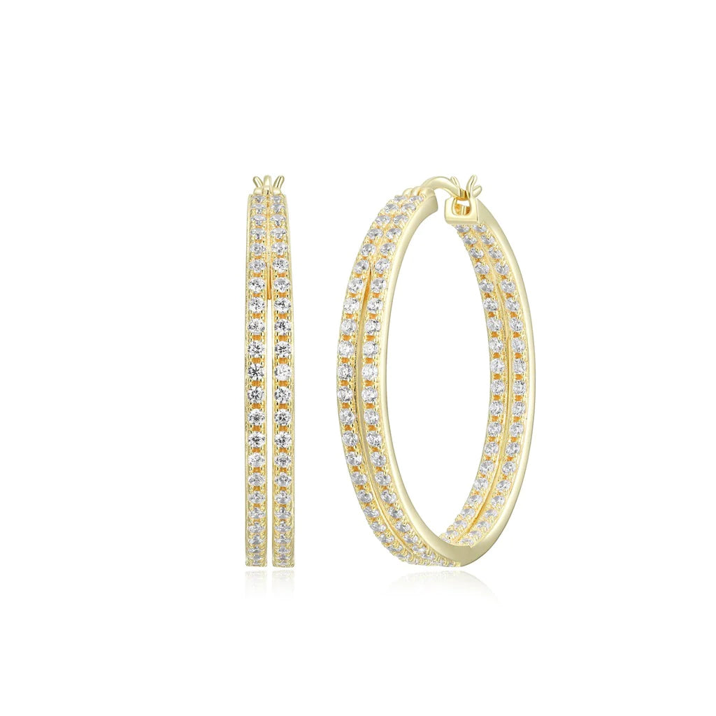 Boucles d'oreilles en argent plaqué or 32AS03000K
