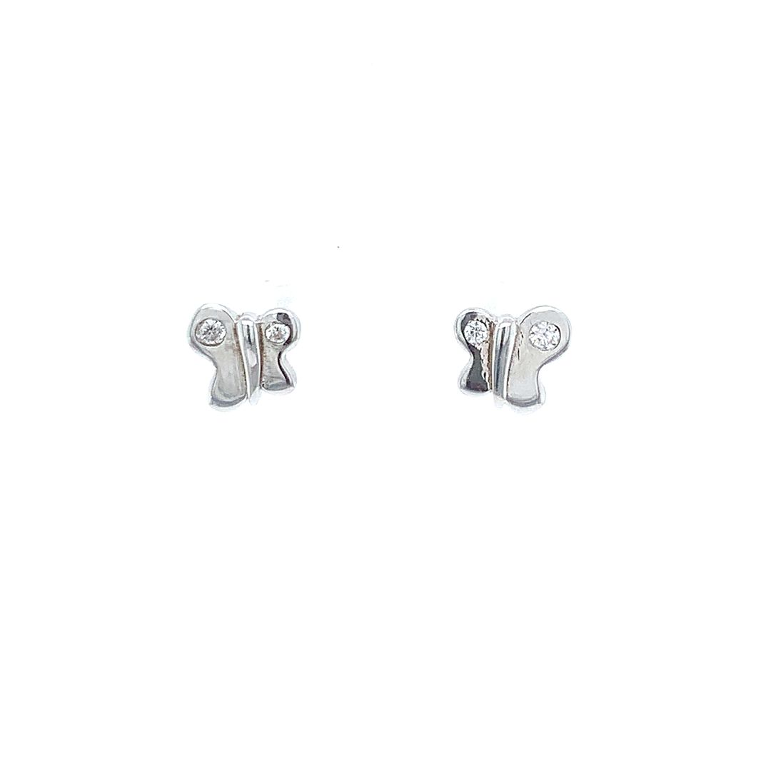 Silver earrings for children DKA-BO-271