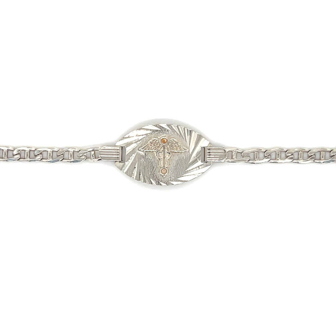Bracelet médical en argent pour enfant DKA-BR-232