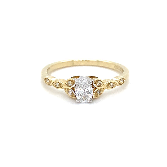 Bague à diamants de laboratoire pour dame FS-083AY-025OV