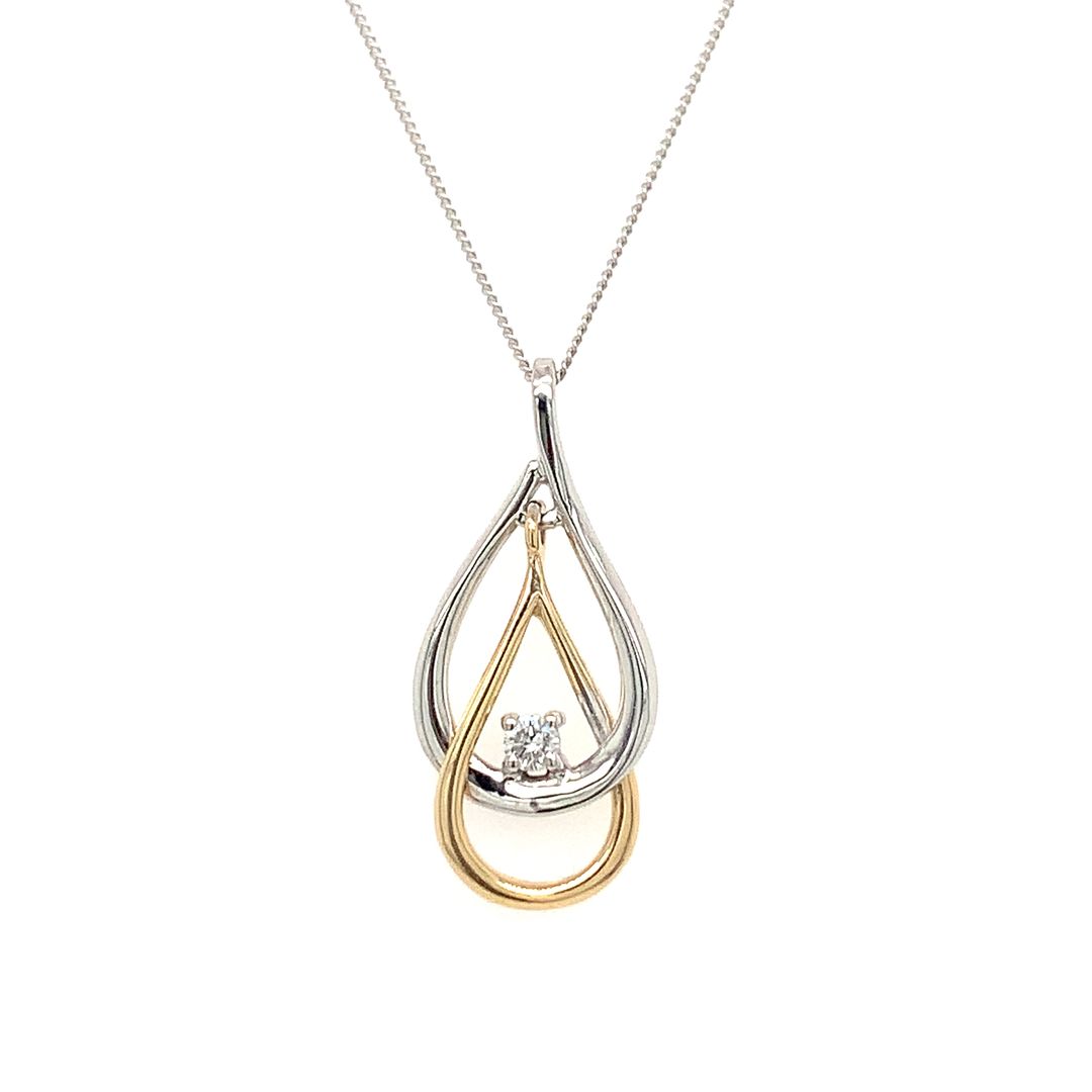 Collier en or avec diamants pour femmes ICG2079P06