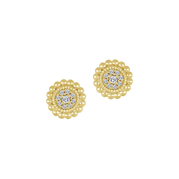 Gold earrings with diamonds ICG3193E05