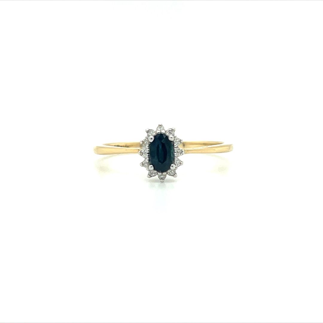 Bague à diamants en or avec saphir JB113503SA
