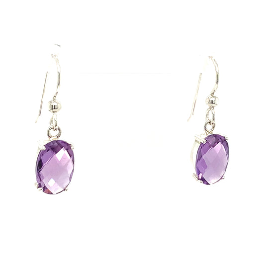 Boucles d'oreilles avec améthystes pour femmes PJ-BO-AME