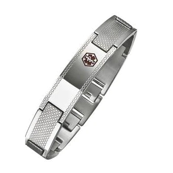 SB811MED Men's Steel Medical Bracelet