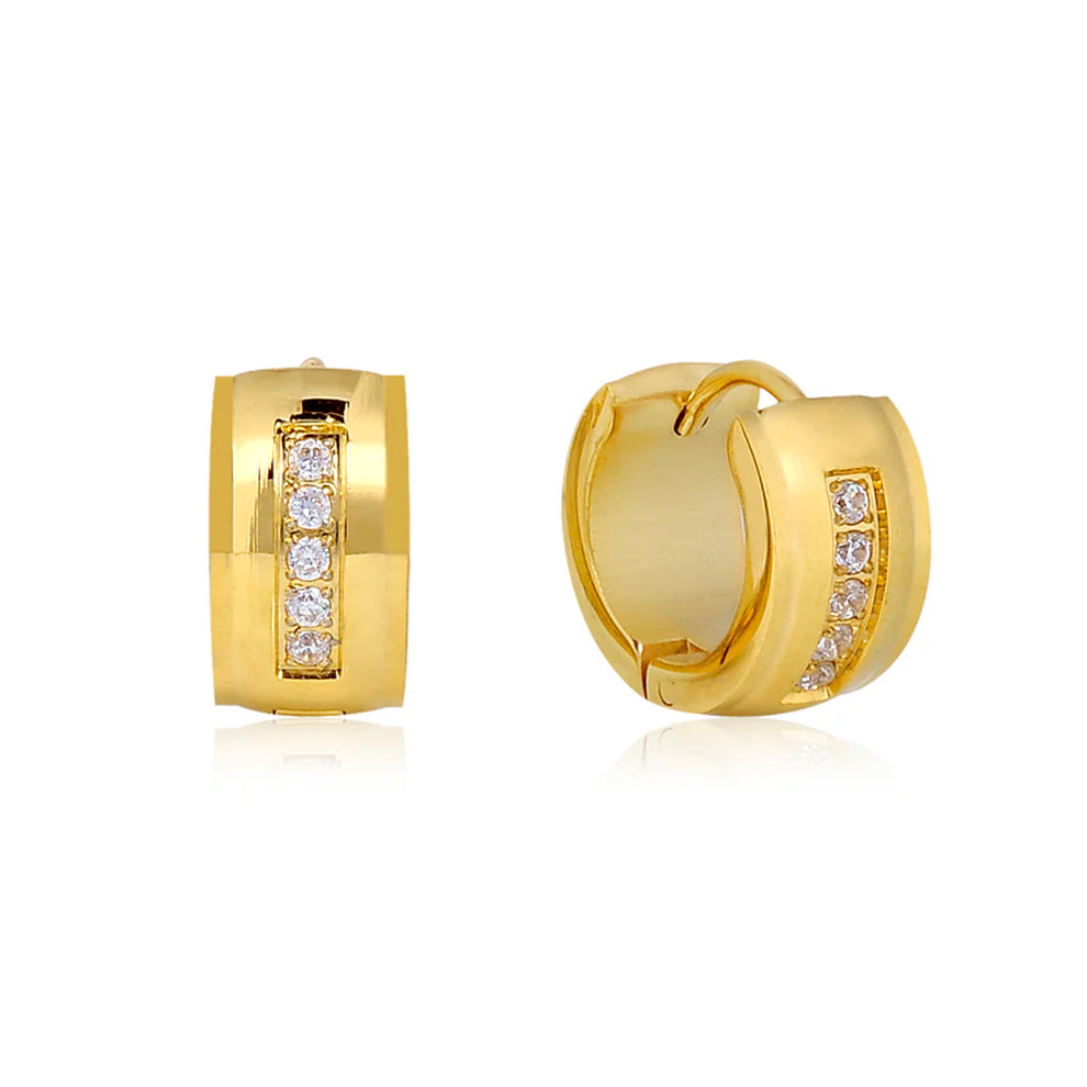 Boucles d'oreilles en acier pour dame SSE125G