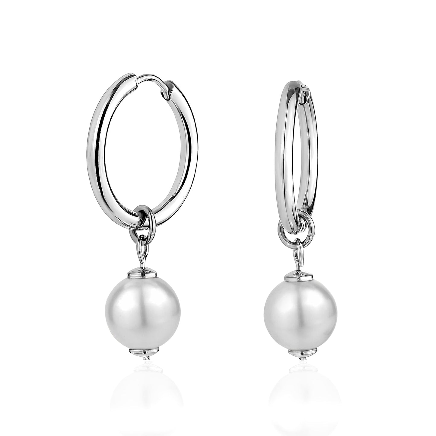 Boucles d'oreilles en acier pour dame SSE151