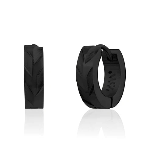 SSE190BK Steel Earrings