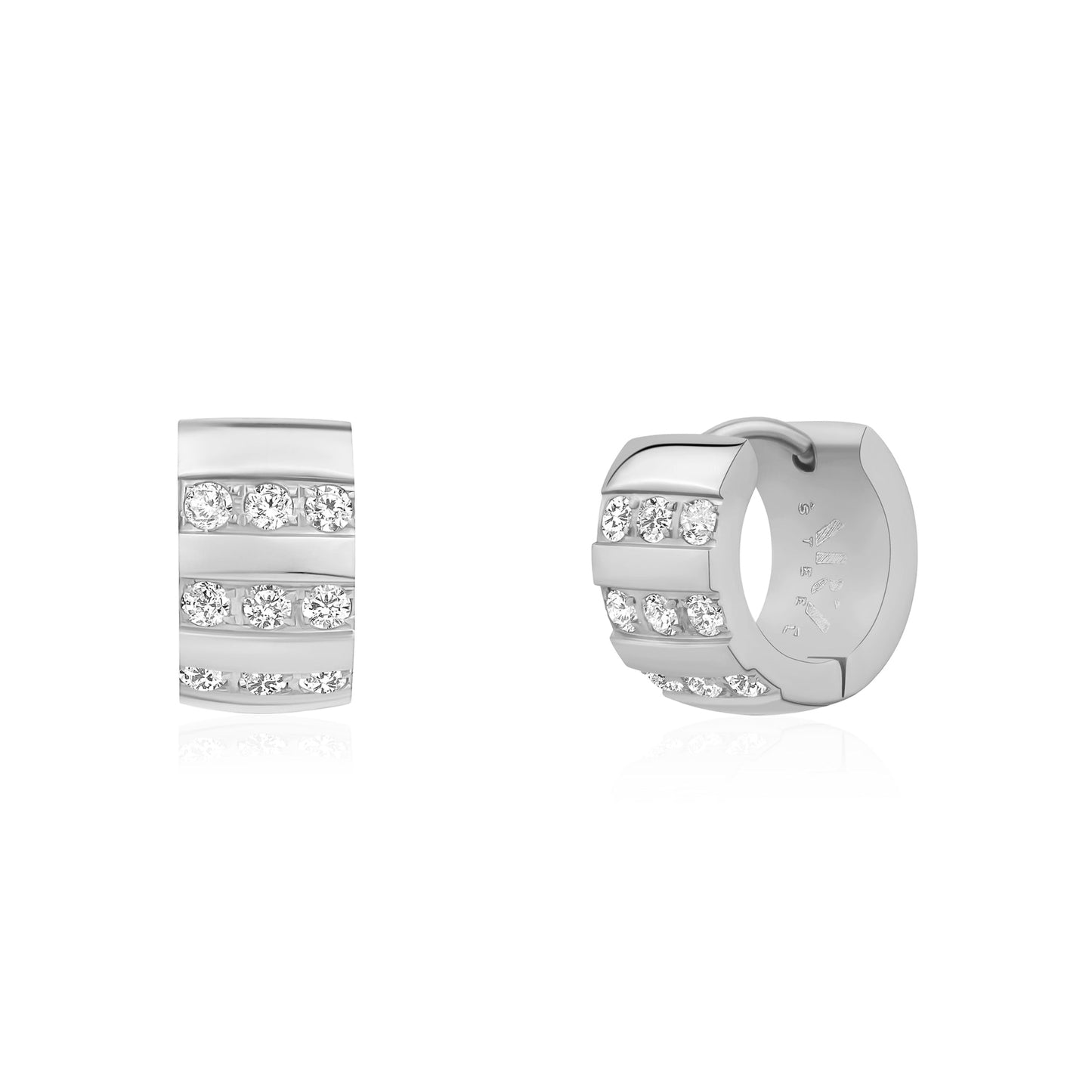 Boucles d'oreilles en acier pour dame SSE224W