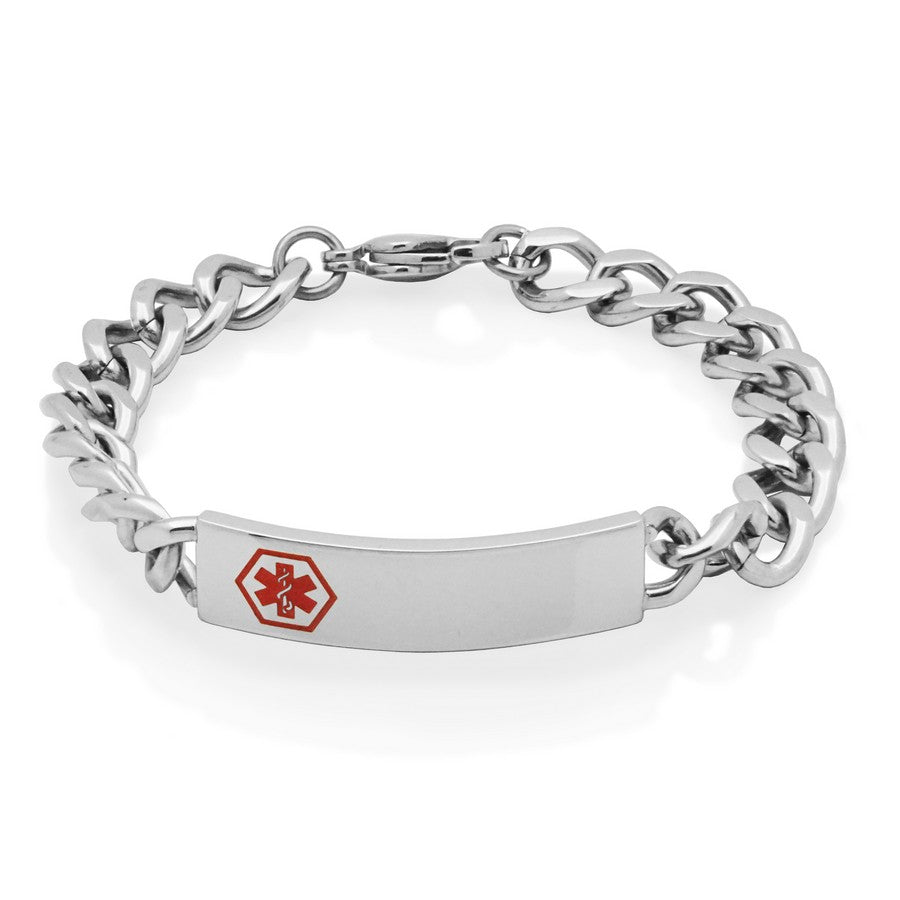 Bracelet médical en acier pour homme T1XF090185