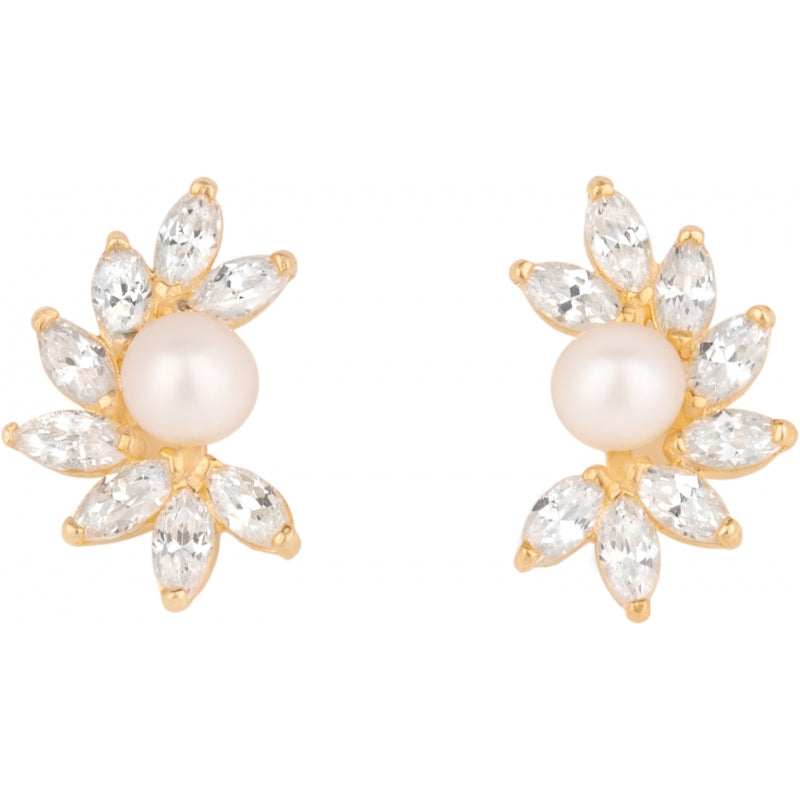 Boucles d'oreilles en or avec perles pour femme ALE-3119