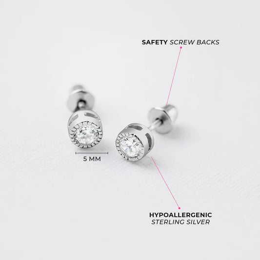 Boucles d'oreilles pour enfant en argent .925 SS-03-00314