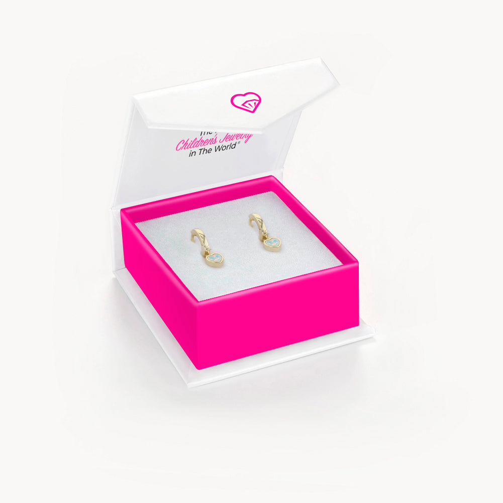 Boucles d'oreilles pour enfant en argent .925 PLAQUÉ or jaune 14K SS-03-00858