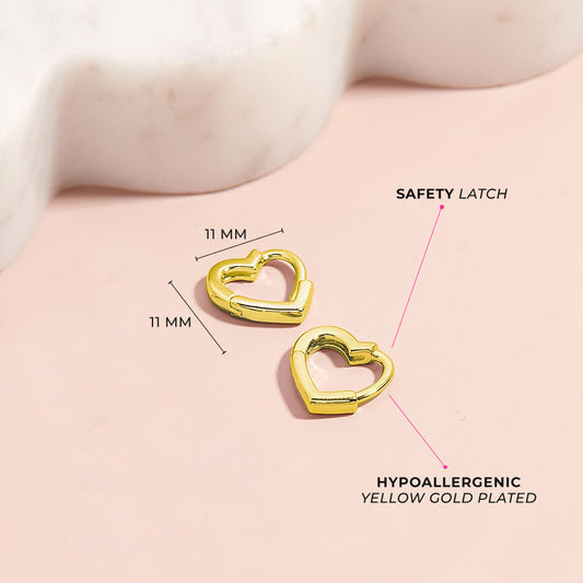 Boucles d'oreilles pour enfant en argent .925 PLAQUÉ or jaune 14K SS-03-01121