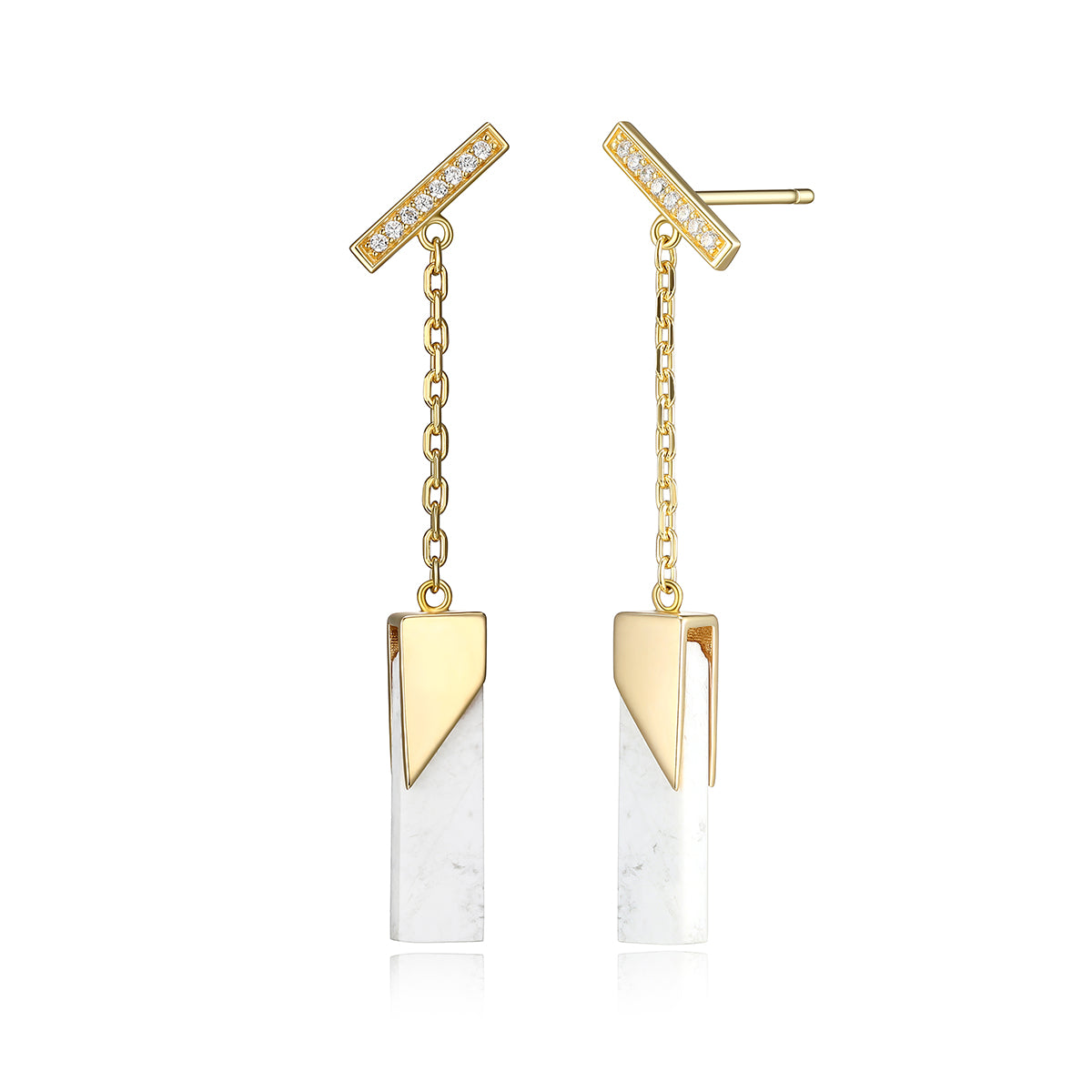Boucles d'oreilles ELLE 'Spatial Howlite' 32LCHC9758