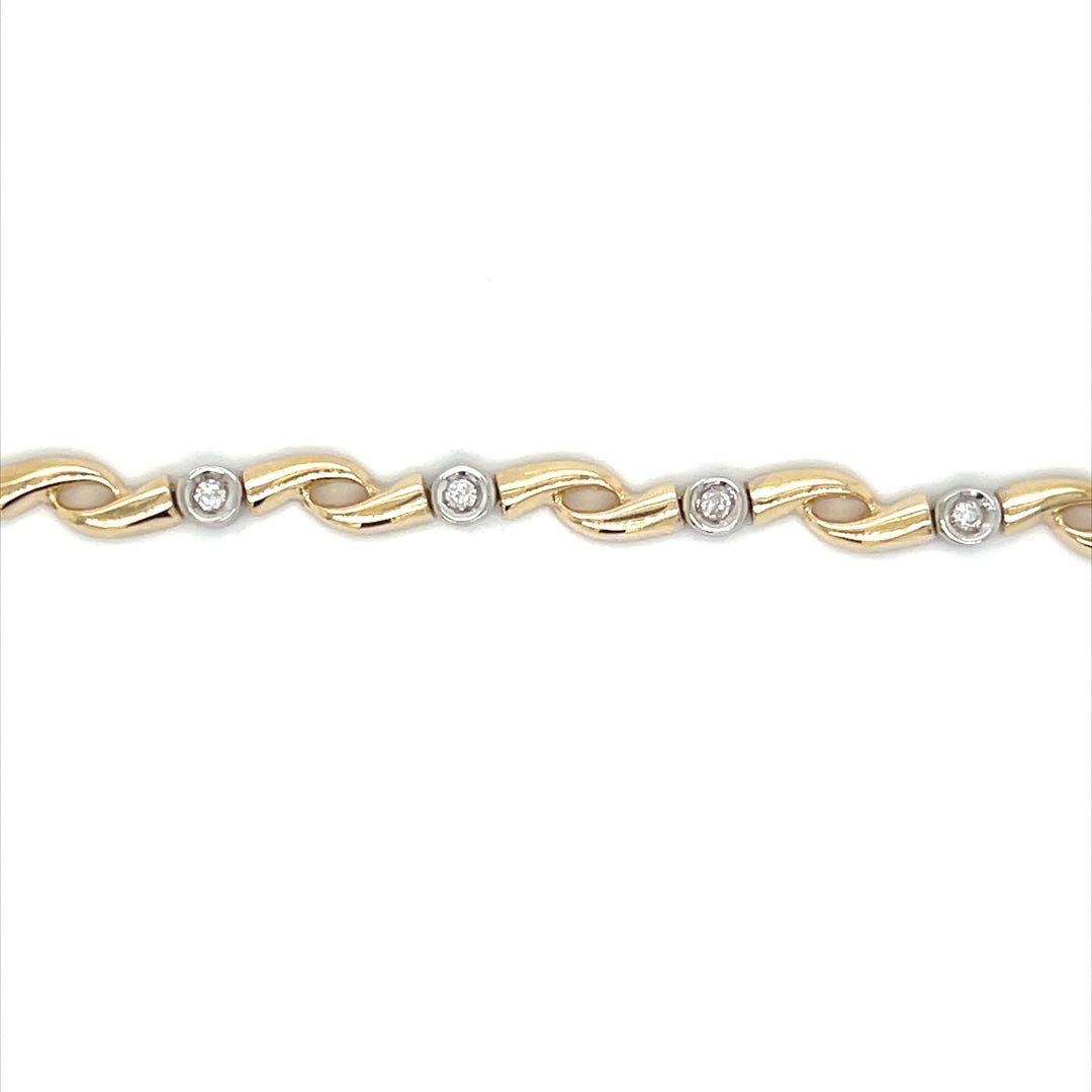 Bracelet en or pour femme avec diamants TT-052B28