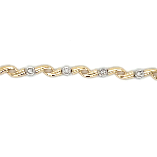 Women's gold bracelet with diamonds TT-052B28