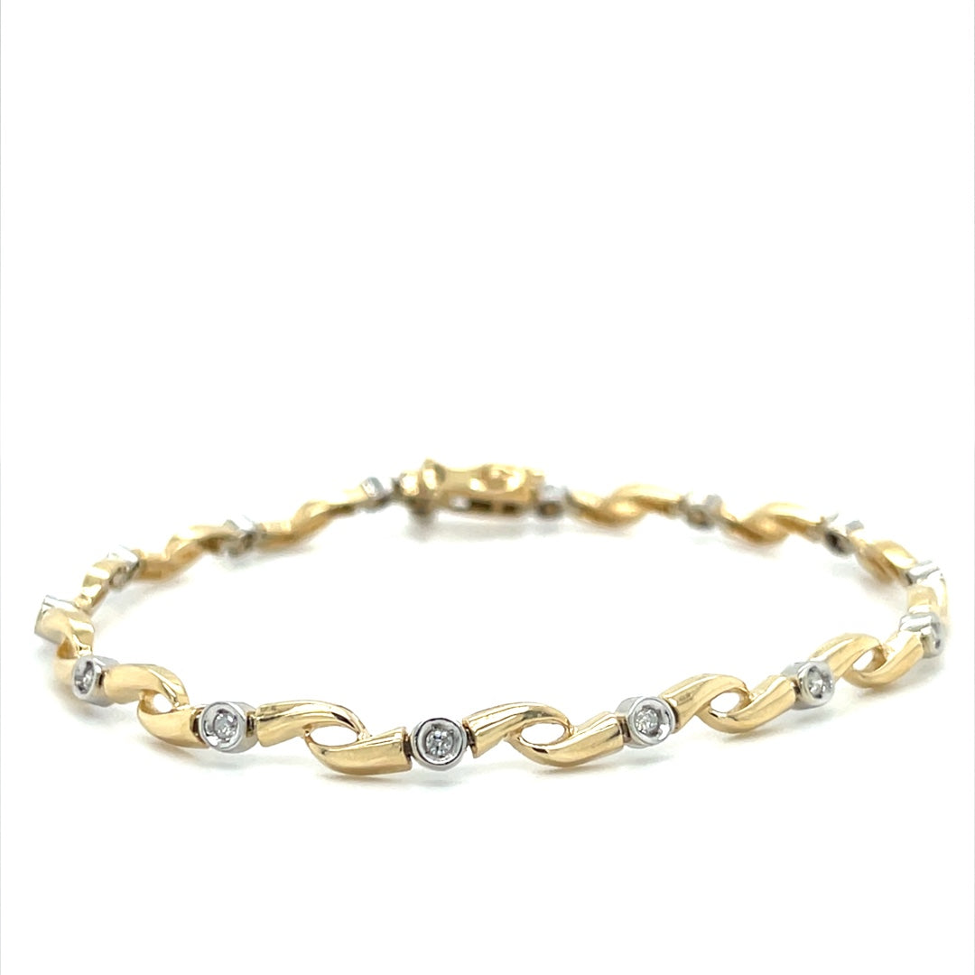 Bracelet en or pour femme avec diamants TT-052B28
