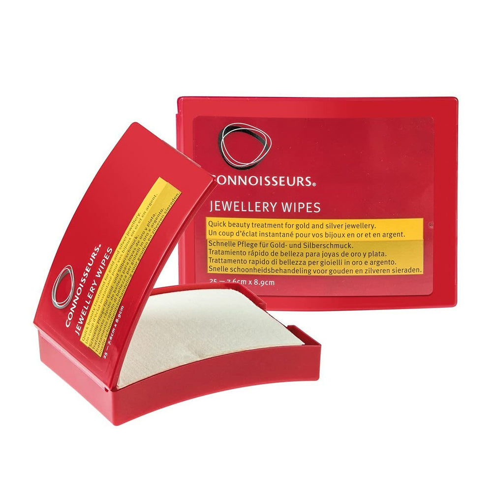 Gold and silver jewelry cleaning wipes
