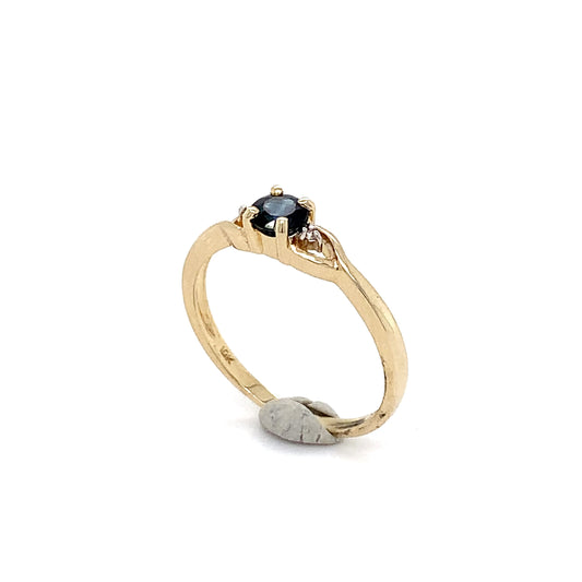 Bague à diamants en or avec saphir ALD-2103