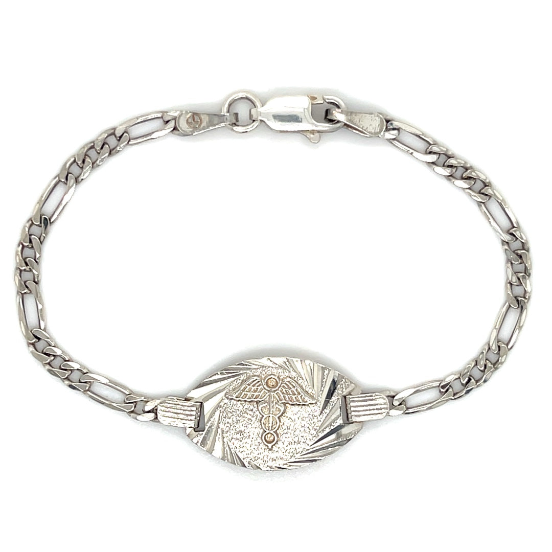 Bracelet médical en argent pour enfant DKA-BR-231