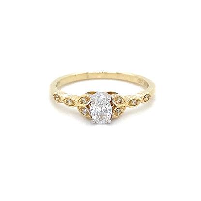 Bague à diamants de laboratoire pour dame FS-083AY-025OV