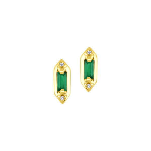 Boucles d'oreilles en or avec diamants et émeraudes G3216E/E