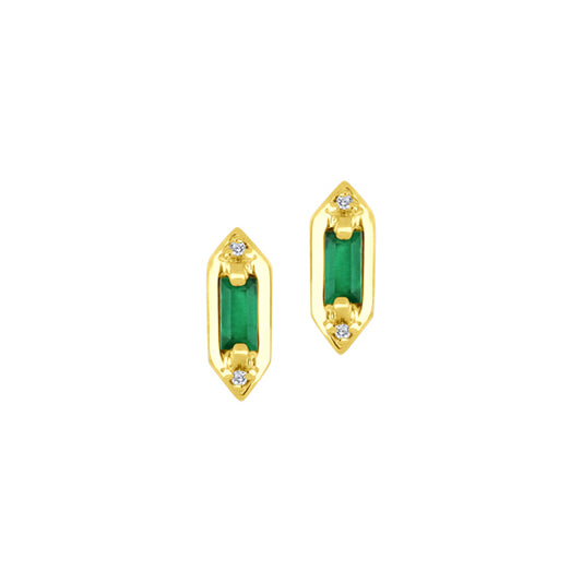Boucles d'oreilles en or avec diamants et émeraudes G3216E/E