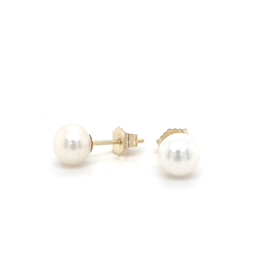Boucles d'oreilles avec perles blanches bouton pour femmes PJ-PED-016