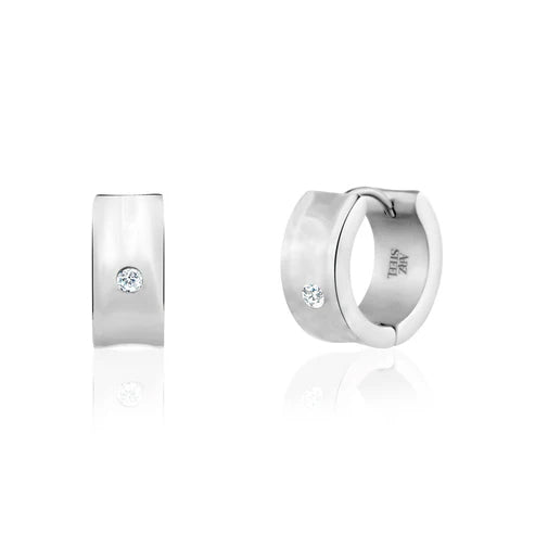Boucles d'oreilles en acier pour dame SSE115