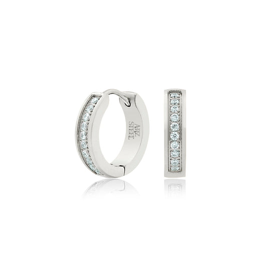 Boucles d'oreilles en acier pour dame SSE142W
