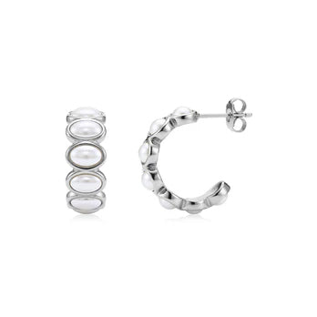 Boucles d'oreilles en acier pour dame SSE252W