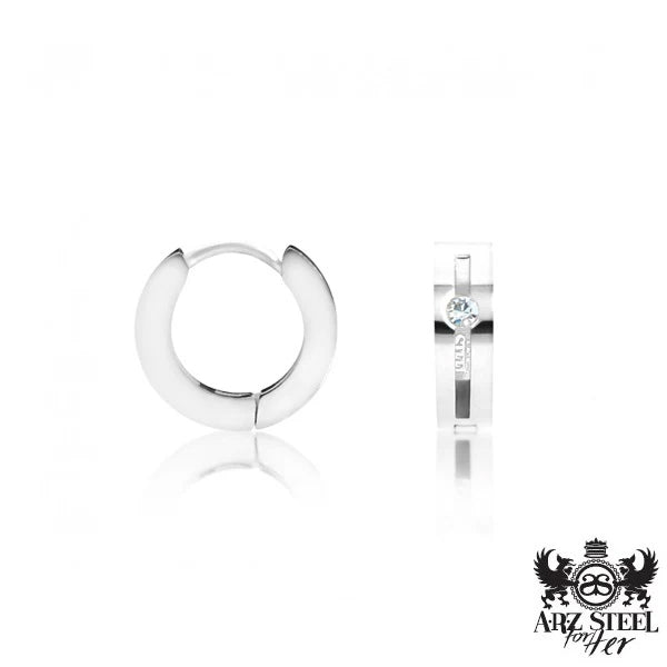 Boucles d'oreilles en acier pour dame SSE73W