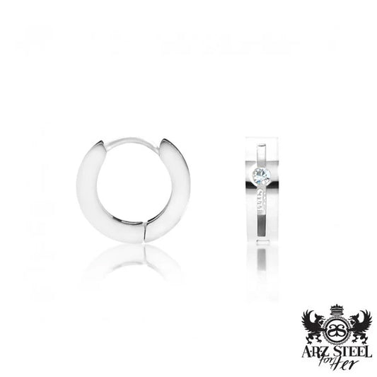Boucles d'oreilles en acier pour dame SSE73W