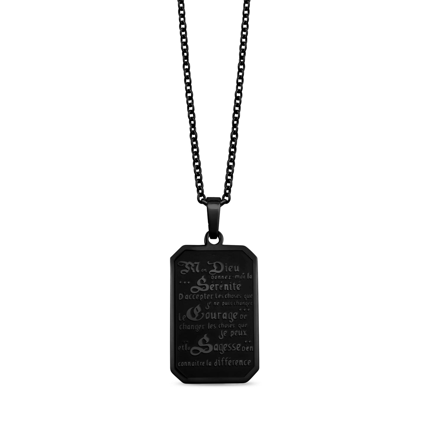 Collier en acier pour homme SSP106BK