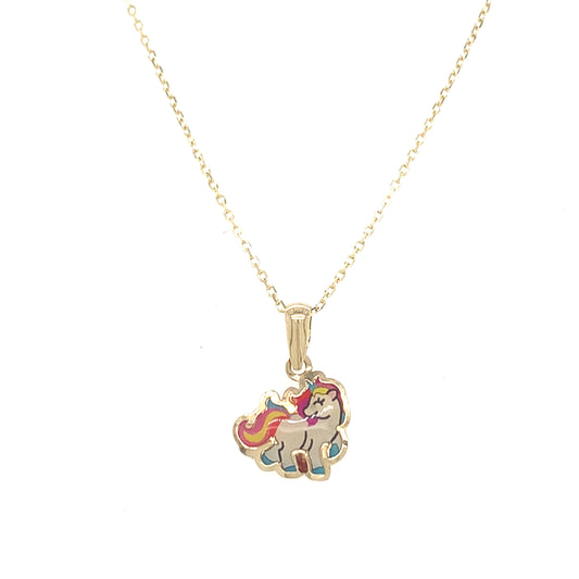 Collier pour enfant en or jaune 14K YG-10-P0001
