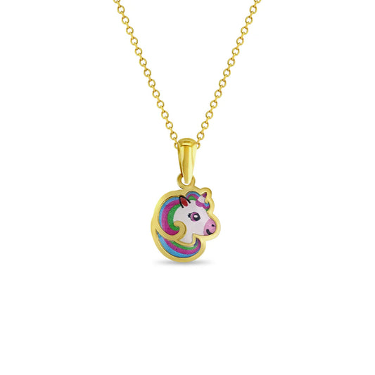 Collier pour enfant en or jaune 14K YG-10-P0002