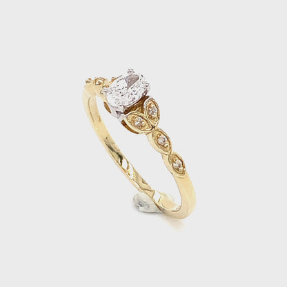 Bague à diamants de laboratoire pour dame FS-083AY-025OV