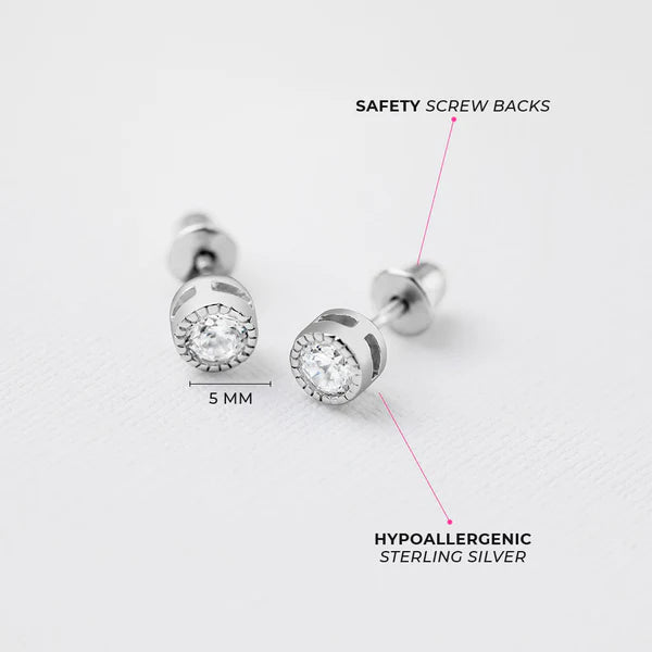 Boucles d'oreilles pour enfant en argent .925 SS-03-00314