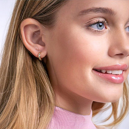 Boucles d'oreilles pour enfant en argent .925 PLAQUÉ or jaune 14K SS-03-00366