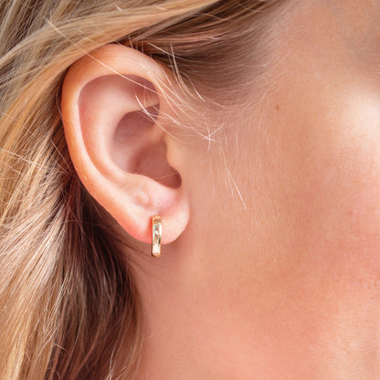 Boucles d'oreilles pour enfant en argent .925 PLAQUÉ or jaune 14K SS-03-00366