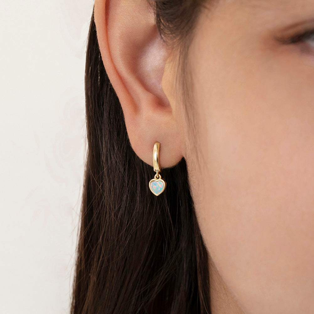 Boucles d'oreilles pour enfant en argent .925 PLAQUÉ or jaune 14K SS-03-00858