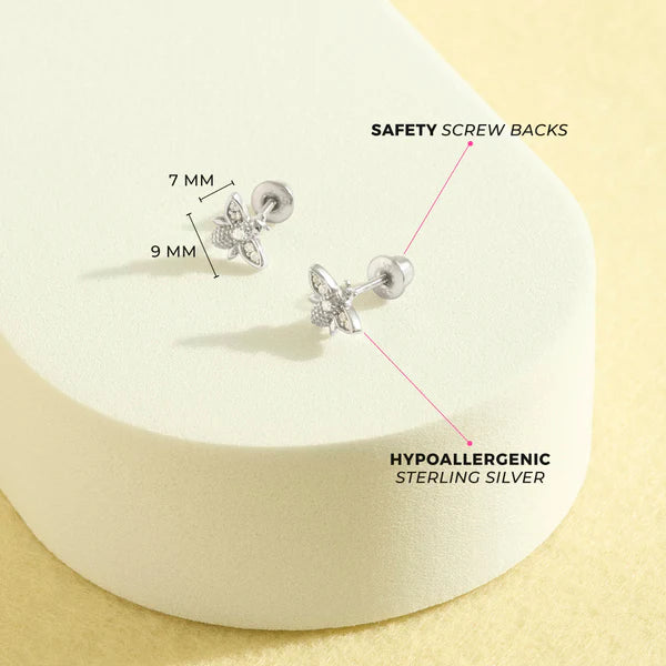 Boucles d'oreilles pour enfant en argent .925 SS-03-01076