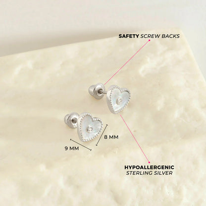 Boucles d'oreilles pour enfant en argent .925 SS-03-01077