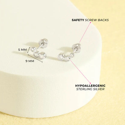Boucles d'oreilles pour enfant en argent .925 SS-03-01078