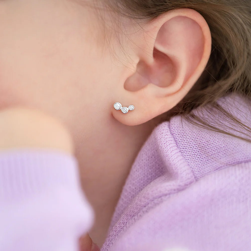 Boucles d'oreilles pour enfant en argent .925 SS-03-01078