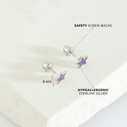 Boucles d'oreilles pour enfant en argent .925 SS-03-01113