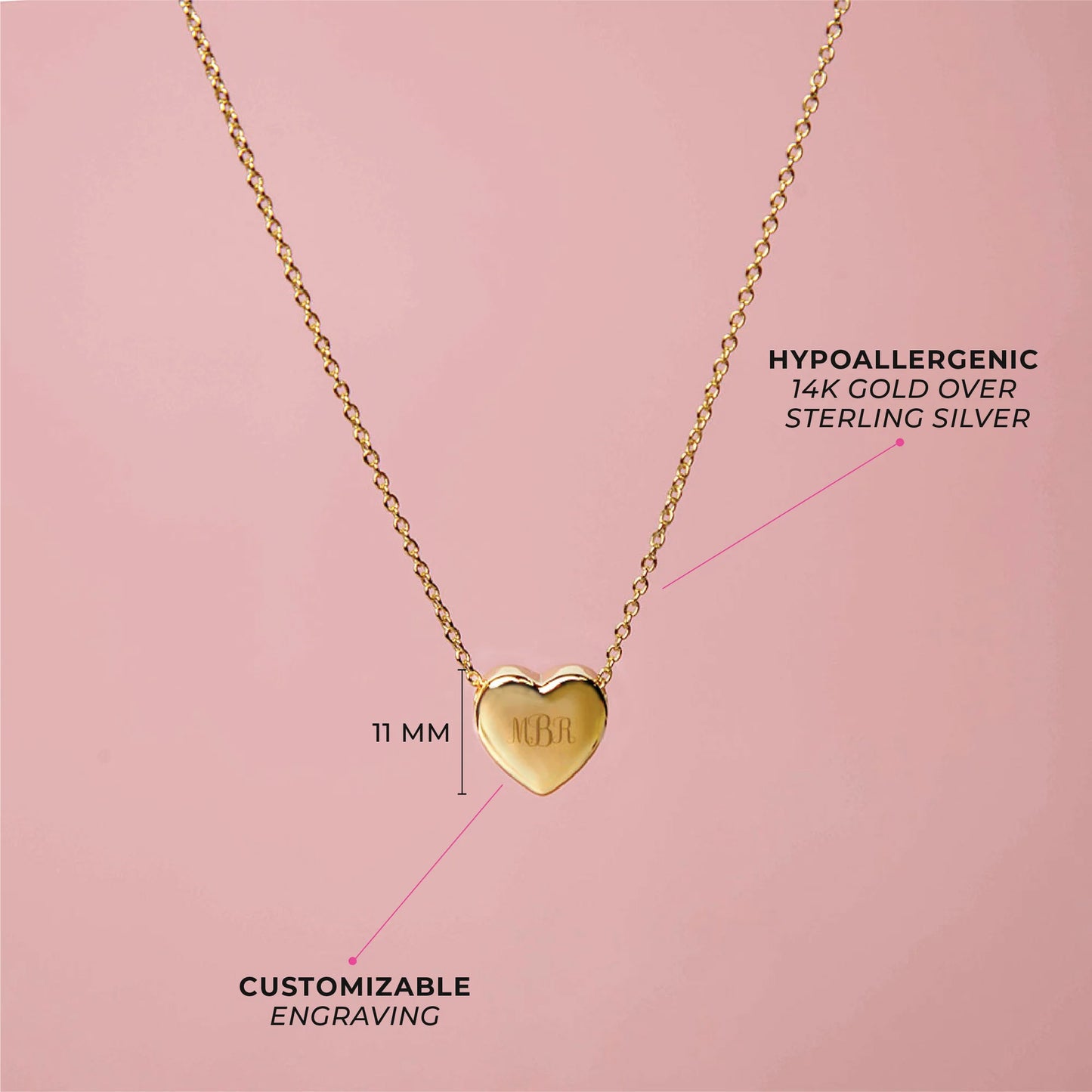 Collier pour enfant en argent .925 PLAQUÉ or jaune 14K SS-04-00159