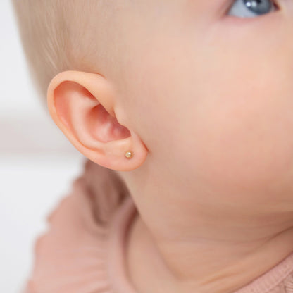 Boucles d'oreilles pour enfant en or jaune 14K YG-03-00020