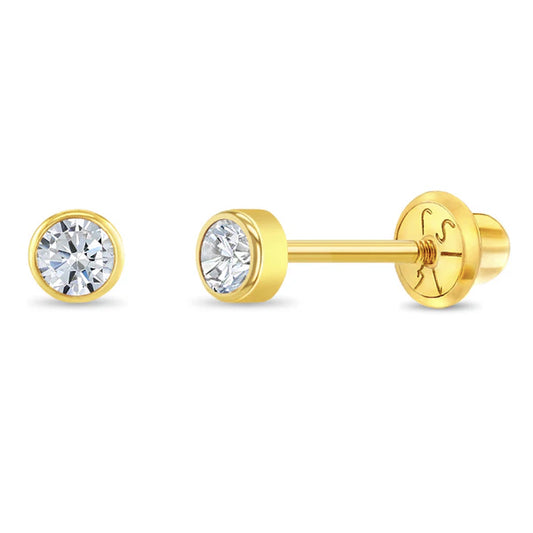 Boucles d'oreilles pour enfant en or jaune 14K YG-03-00022